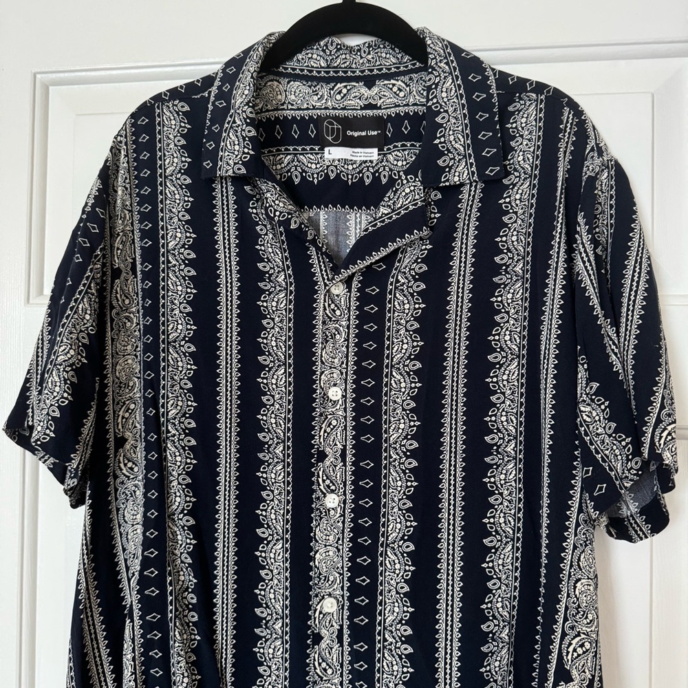 Original Use Patterned Button Down - Picture 2 of 6